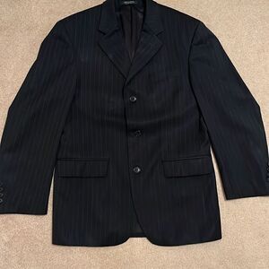 Museo ruffini italy black pinstripe blazer/Sports coat